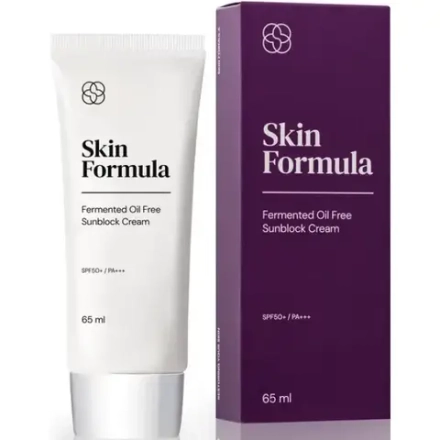 SKIN FORMULA FERMENTED OIL FREE SUNBLOCK CREAM SPF50+ PA+++ Солнцезащитный крем с увлажняющим и успокаивающим действием
