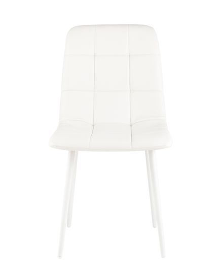 Стул Одди экокожа белый белые ножки