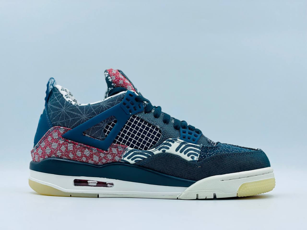 Кроссовки Nike Sports Men Jordan 4 Sashiko Ocean Blue