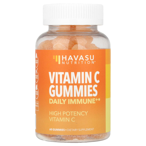 Havasu Nutrition, Жевательные таблетки с витамином C, Daily Immune +, апельсин, 60 жевательных таблеток