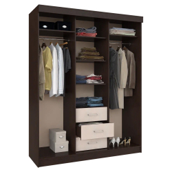 Шкаф-купе комбинированный Маэстро, Венге, Лоредо
