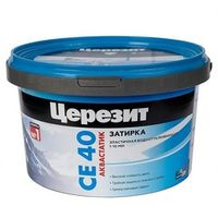 Затирка Церезит CE 40 aquastatic графит 2 кг