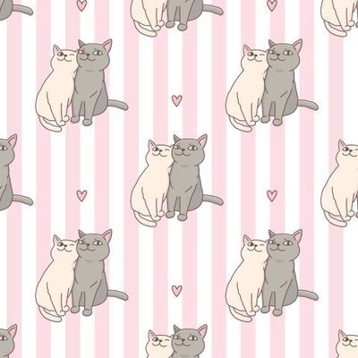 Милые котики обнимаются