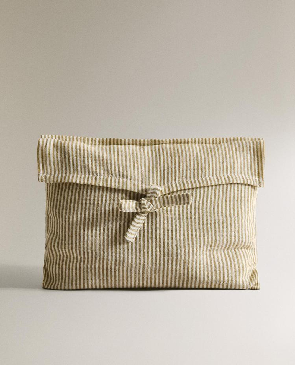 ZARA HOME ДЕТСКИЙ ЧЕХОЛ ДЛЯ ПЕЛЕНАЛЬНОГО МАТРАСИКА В ПОЛОСКУ, ЗЕЛЕНЫЙ