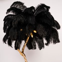 Торшер страусиные перья Feather Lamp A MODERN GRAND TOUR черный