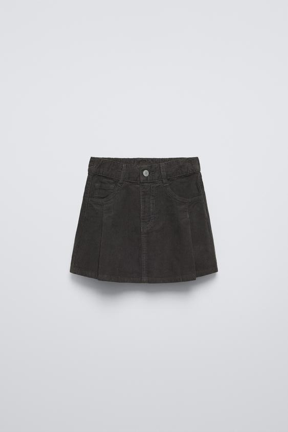 ZARA ЮБКА ИЗ ВЕЛЬВЕТА, АНТРАЦИТОВО-СЕРЫЙ