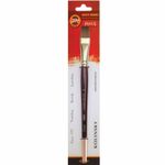 Кисть художественная KOH-I-NOOR колонок, плоская, №12, короткая ручка, блистер, 9936012010BL