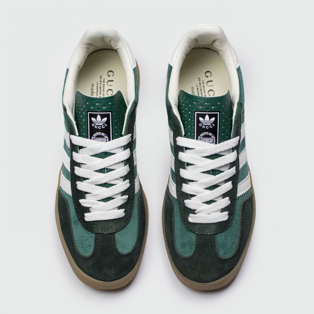 кроссовки Adidas Gazelle x Gucci Green / White Wmns