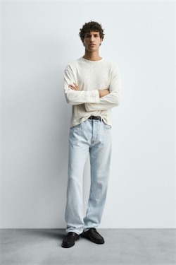 ZARA ДЖИНСЫ STRAIGHT FIT, ГОЛУБОЙ