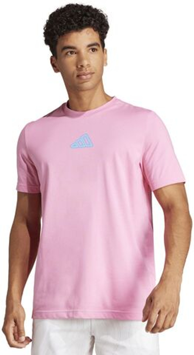 Мужская теннисная футболка Adidas Graphic Play Tennis T-Shirt - bliss pink