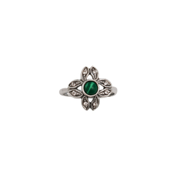 "Клематис" кольцо в серебряном покрытии из коллекции "Самоцветы" от Jenavi