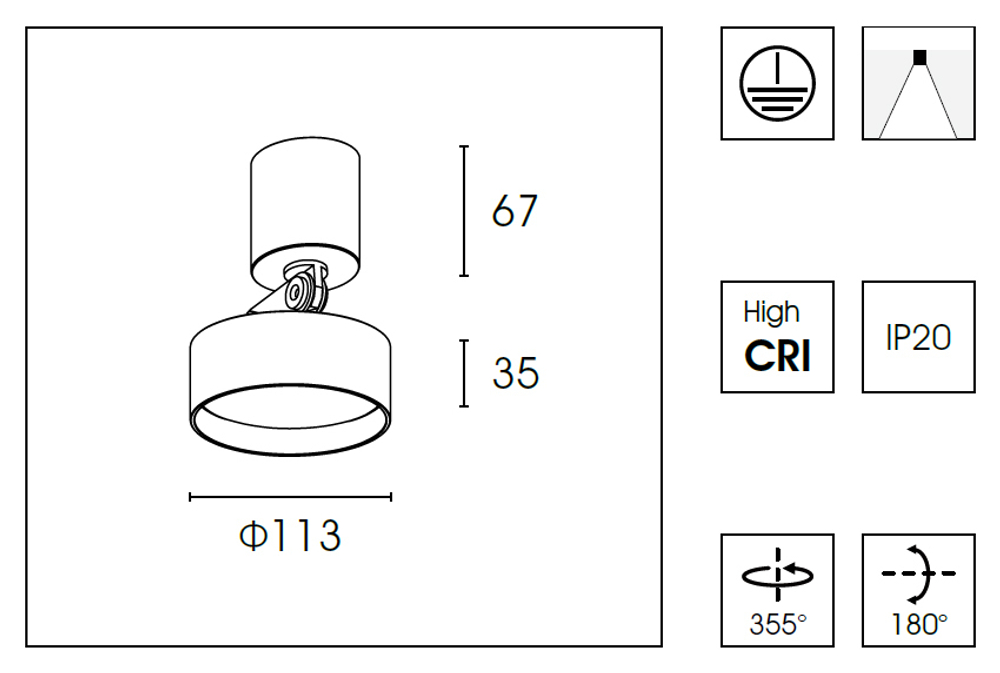 Спот WB8513DR Ø11.3