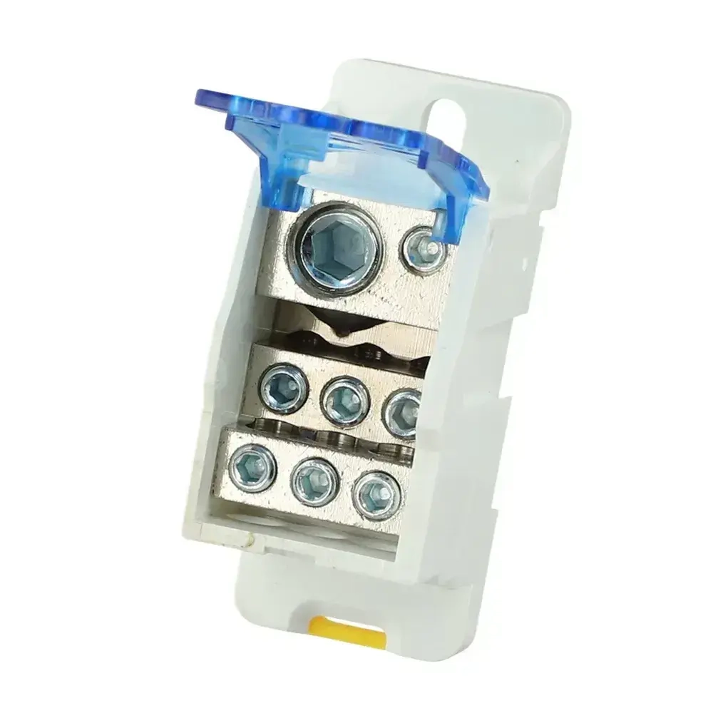 OZ-TWTU-80A 500A силовая распределительная коробка распределительный клеммный блок разъем DIN-рейка синий