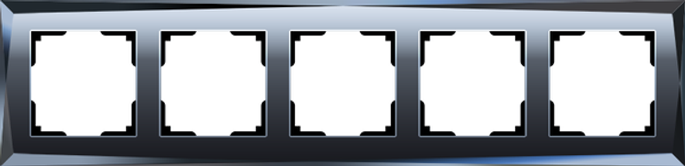 Рамка на 5 постов Diamant (черный)