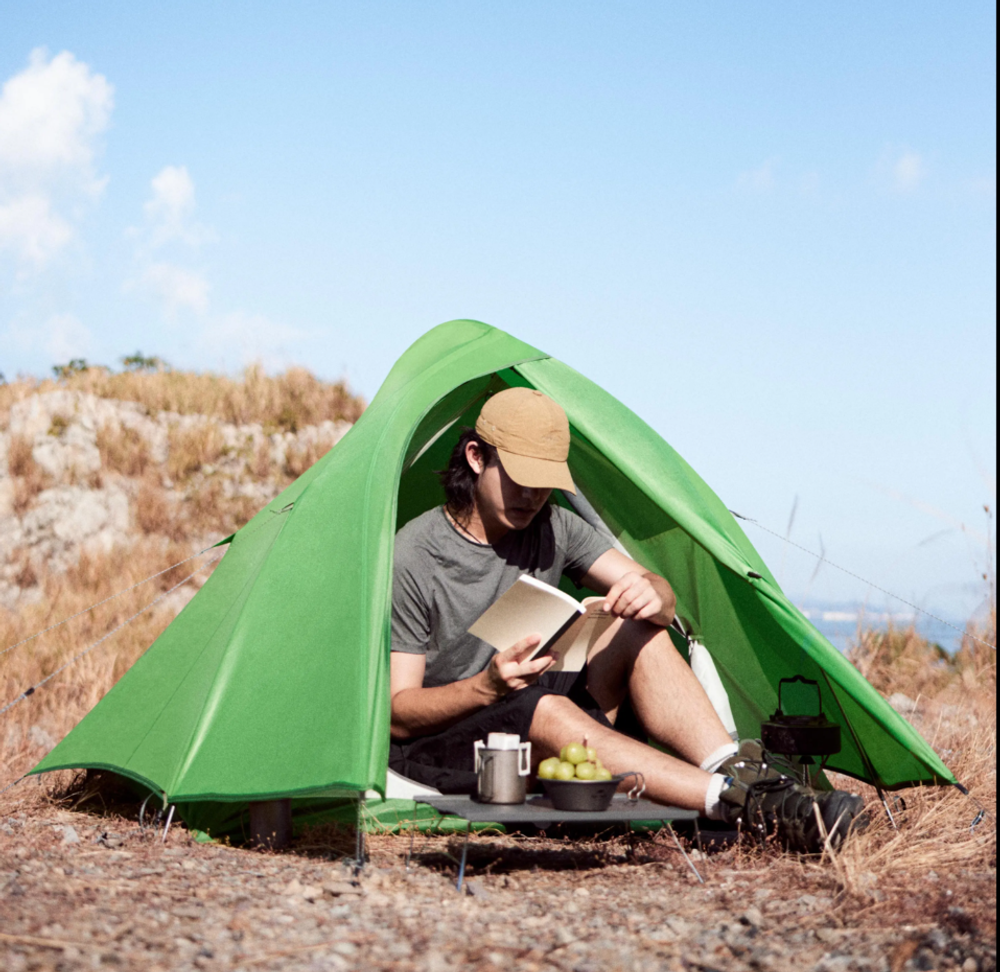 Палатка Naturehike Cloud Up 1-местная, алюминиевый каркас, сверхлегкая, зеленая