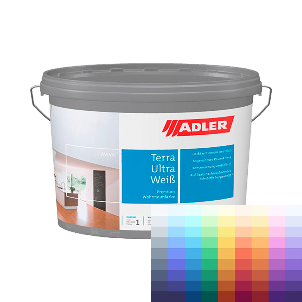 1. Aviva Terra Ultra-Weiß - моющаяся краска для стен и потолка | Adler (Германия)