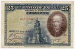 Банкноты Испания 25 и 50 песет 1928 год. VF