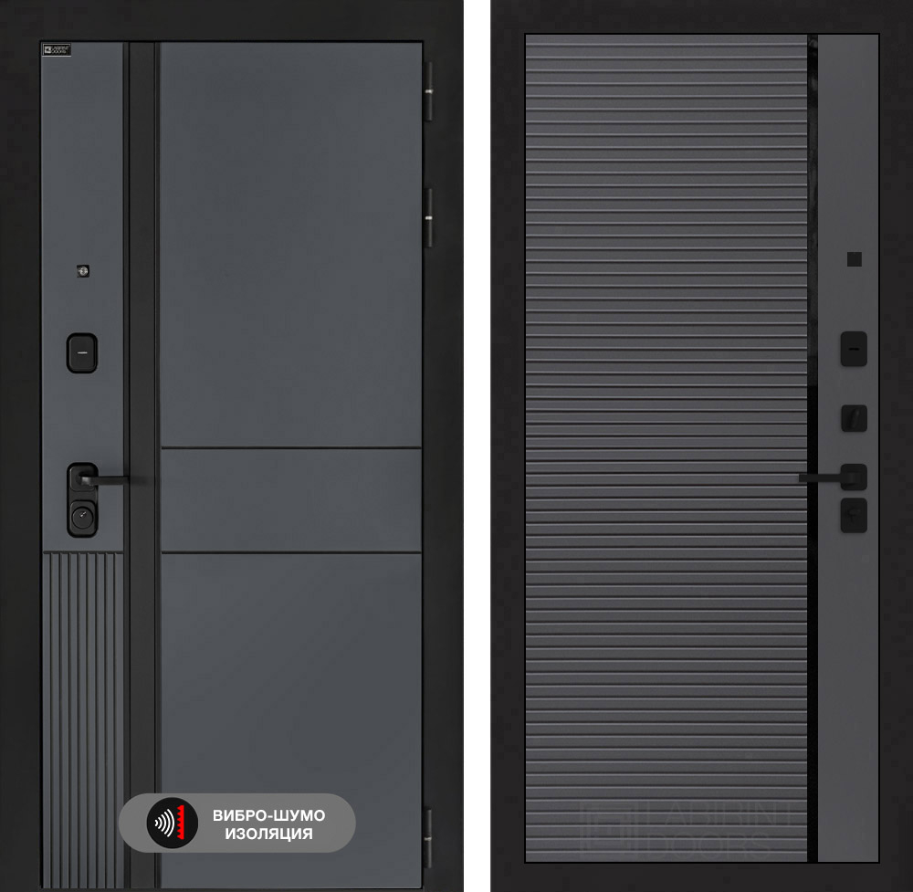 Эволаб 22 чёрный софт с молдингом