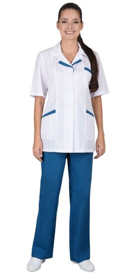 Костюм женский "Сириус-Лиза" (белый/т. бирюза)