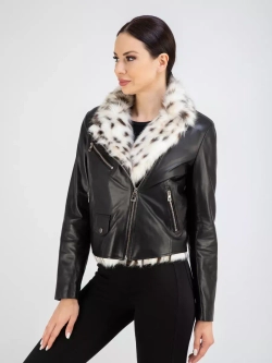 Кожаная куртка демисезонная утепленная косуха