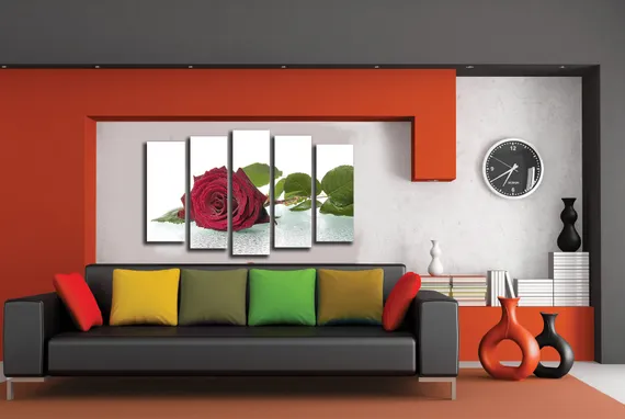 Модульная картина "Одинокая роза"