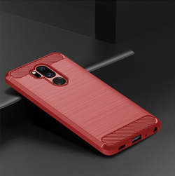 Чехол для LG G7 ThinQ (G7+ ThinQ) цвет Red (красный), серия Carbon от Caseport