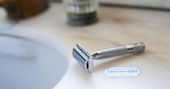 Т-образная бритва (станок) Rockwell 2C, белый хром