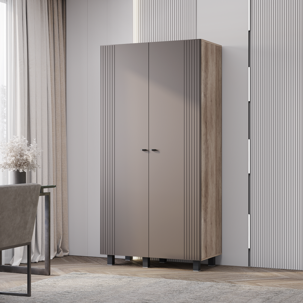 Шкаф 2-х створчатый Олива ШК-03 муссон софт