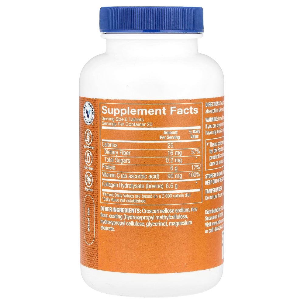 The Vitamin Shoppe, Коллаген + витамин C, 120 таблеток