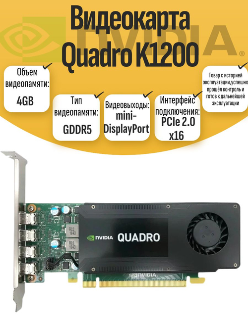 Видеокарта Quadro K1200 4Gb
