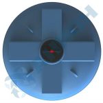 Емкость цилиндрическая вертикальная с дыхательным клапаном Анион 4500 л. вертикальная (2000x2000x1720см;синий) - арт.559396