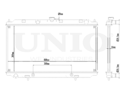 Радиатор охлаждения двигателя UNIO RAD-10059