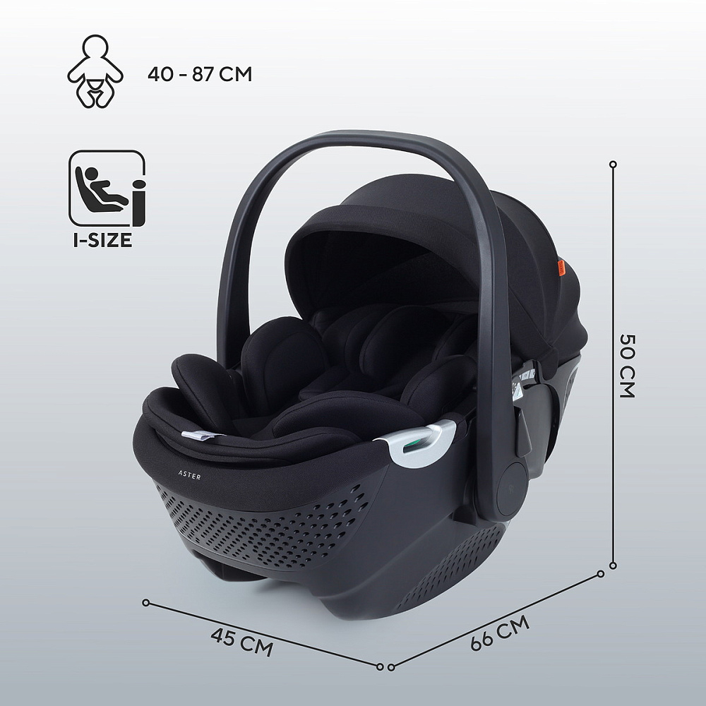 Детская коляска Rant Teo Soft 3 в 1 с автокреслом Aster Zero Black Cloud