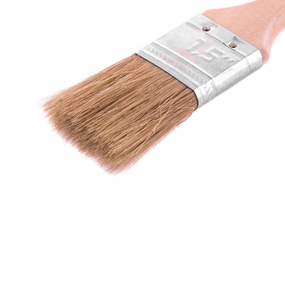 Кисть плоская "Стандарт" 1,5" (38 мм), натуральная щетина, деревянная ручка// MTX 82525