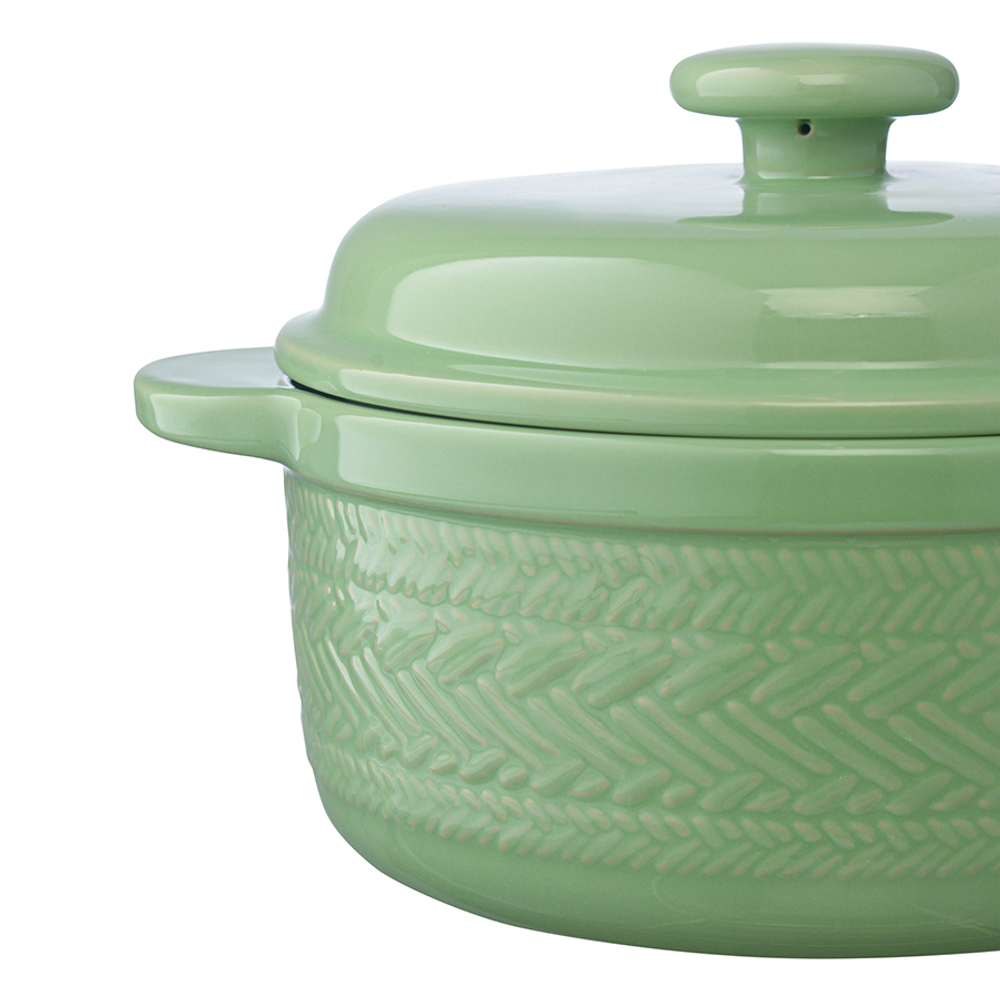 Кастрюля жаропрочная 1.9л Liberty Jones Сountry Mill светло-зеленая