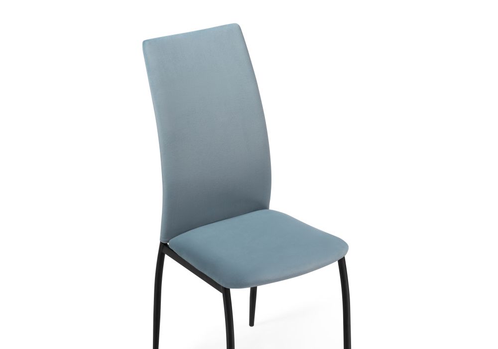 Стул на металлокаркасе Tod light blue / black