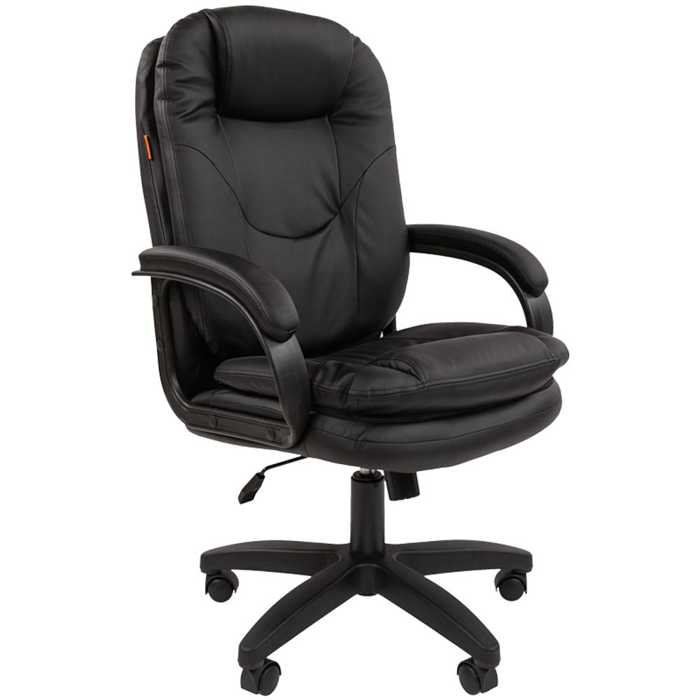 Кресло руководителя Chairman 668 LT, PL, экокожа черная, механизм качания