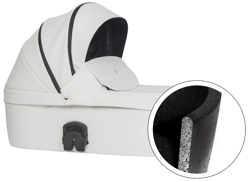 Детская коляска Riko Nano Thermo Ecco 3 в 1 с автокреслом Rant Cruise Black 02 White (белый)