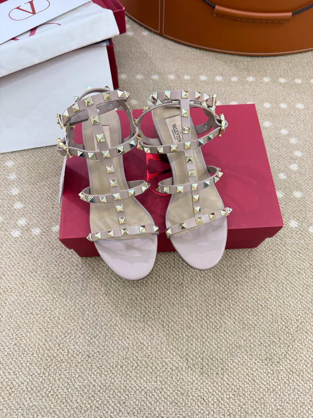 Valentino Rockstud Sandal 6 cm