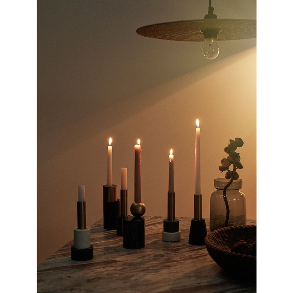 Подсвечник Aryl, 15 см, белый/черный