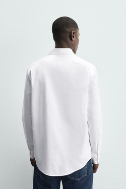 ZARА РУБАШКА КЛАССИЧЕСКОГО КРОЯ, БЕЛЫЙ