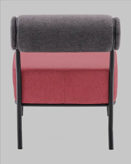 Лаунжж-кресло Roller, тёмно-серое, бордо