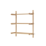 Модульный стеллаж Sitra, 3 полки из массива дуба с натуральной отделкой, 90 см