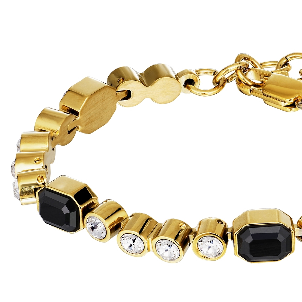 Браслет Dyrberg Kern GRIVNA SG BLACK / CRYSTAL 470091