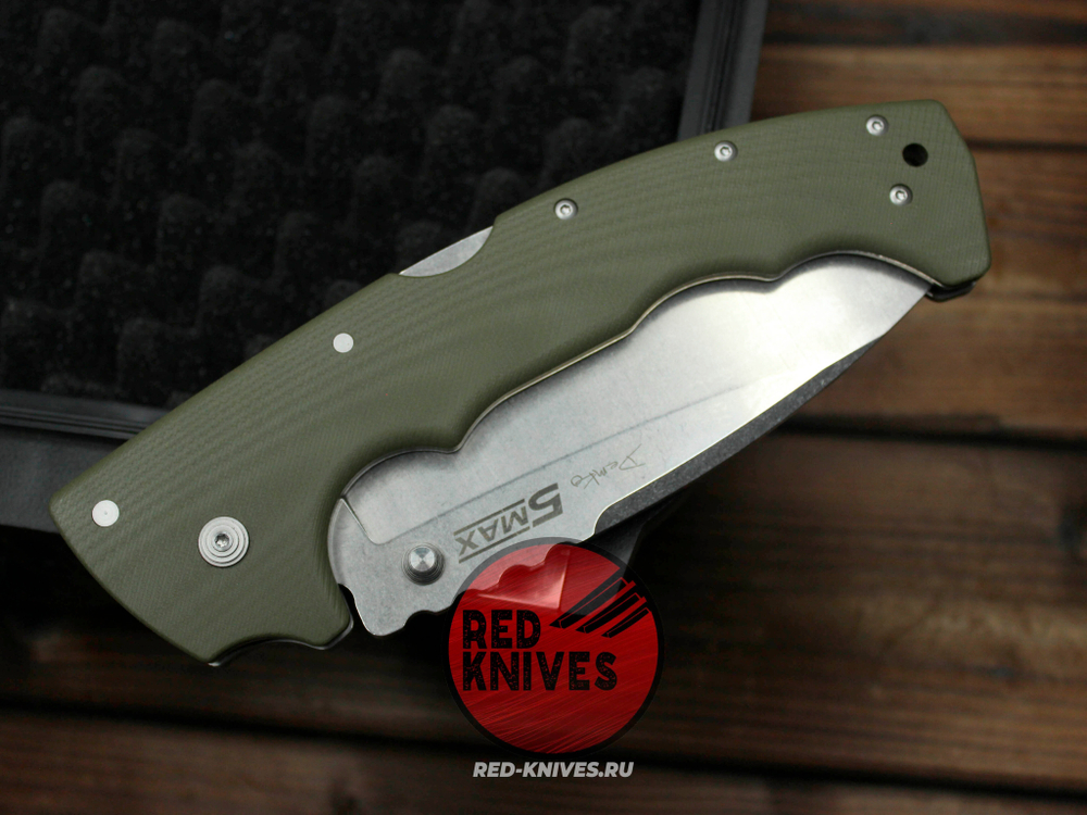 Нож Cold Steel 5 Max - руокять зеленый G10, светлый клинок