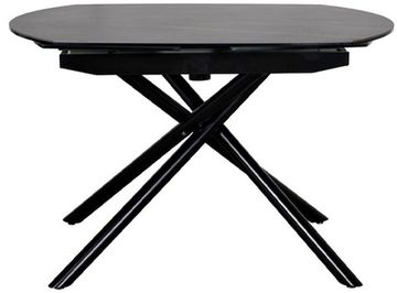 83MC-1957DT BL Стол обеденный раскл.керам.чёрный 178(120)*89*77