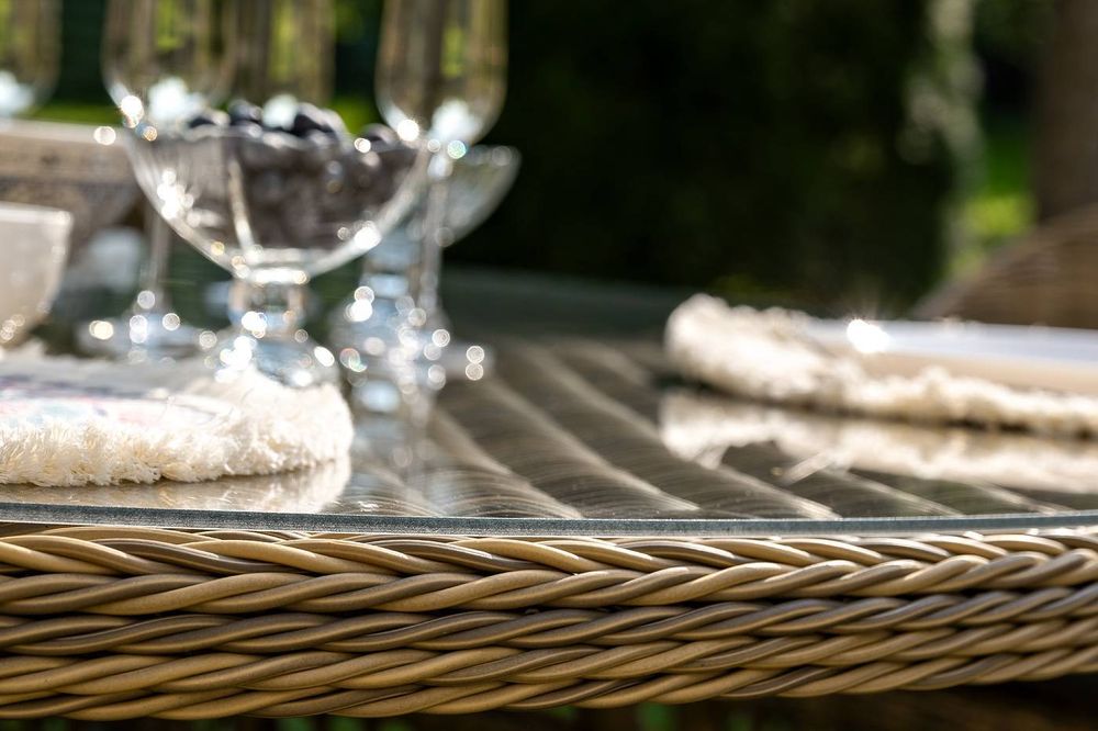 "Эспрессо-150 S" обеденная группа плетеная, цвет соломенный