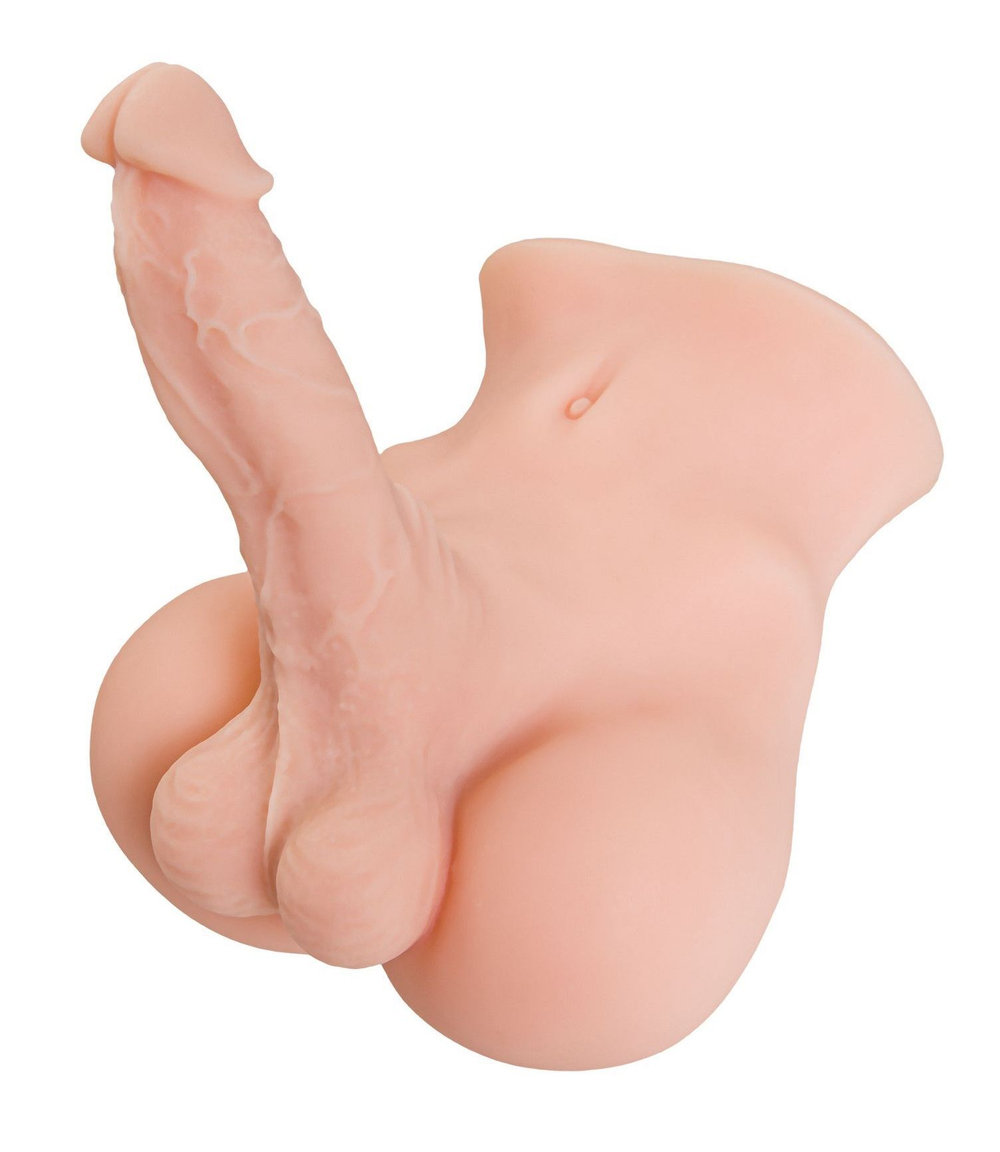 Мастурбатор с фаллосом Manuel (Цвет: телесный)