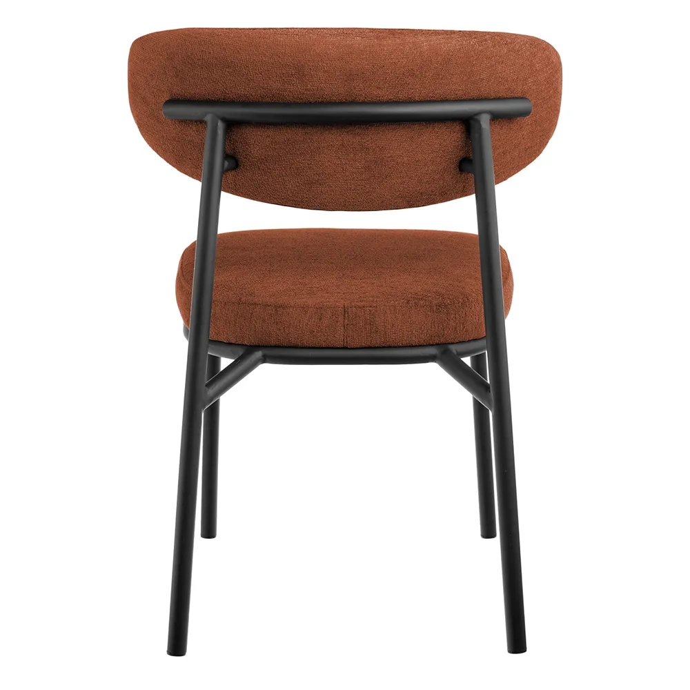 Стул Bradex Home Lucas 2 терракотовый шенилл с чёрными ножками