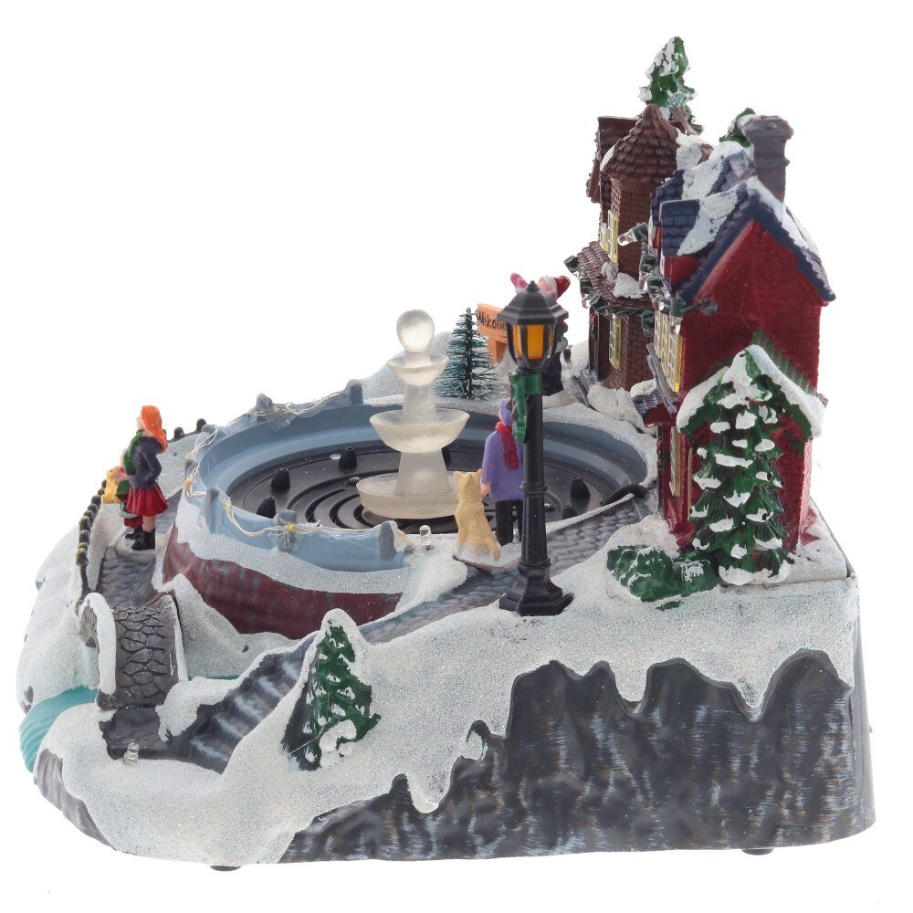 GAEM Фигурка декоративная "Рождество" (4 мелодии, подсвет, движ, фонтан 3xAA н/п, +USB), L26,5 W23 H19 см